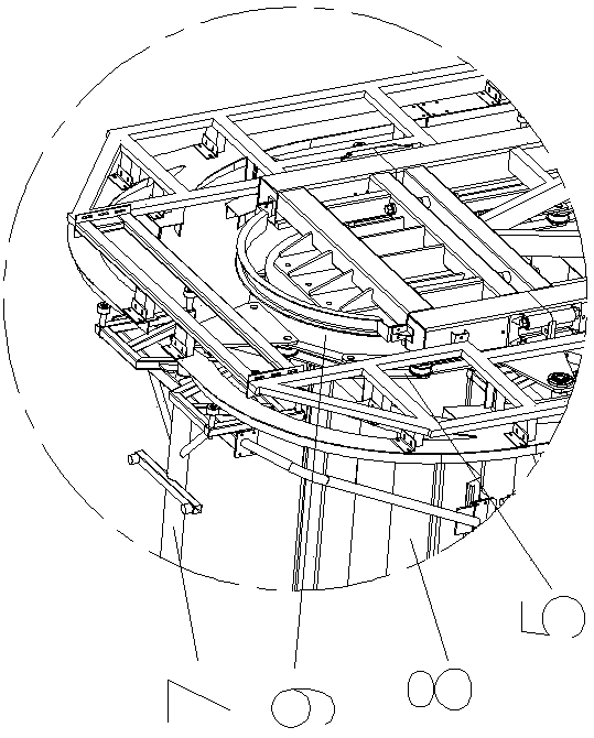 Chain reversing guide rail for combined type vertical circulation stereo garage and preparation method thereof