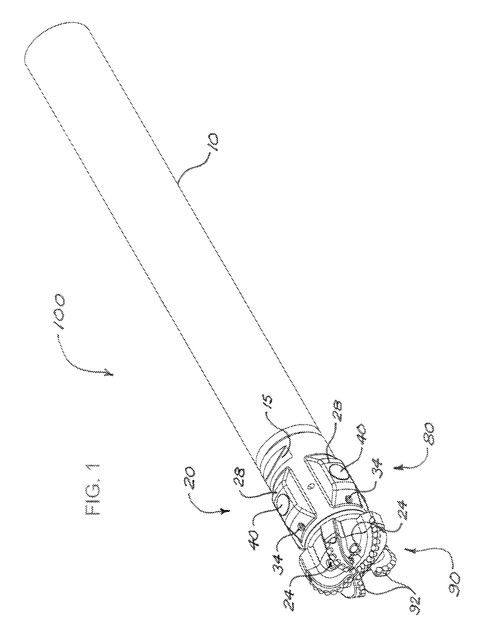 Downhole rotary drilling apparatus with formation-interfacing members and control system