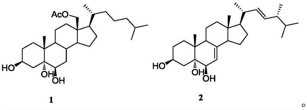 Preparation method and application of polyhydric sterol monomer compound