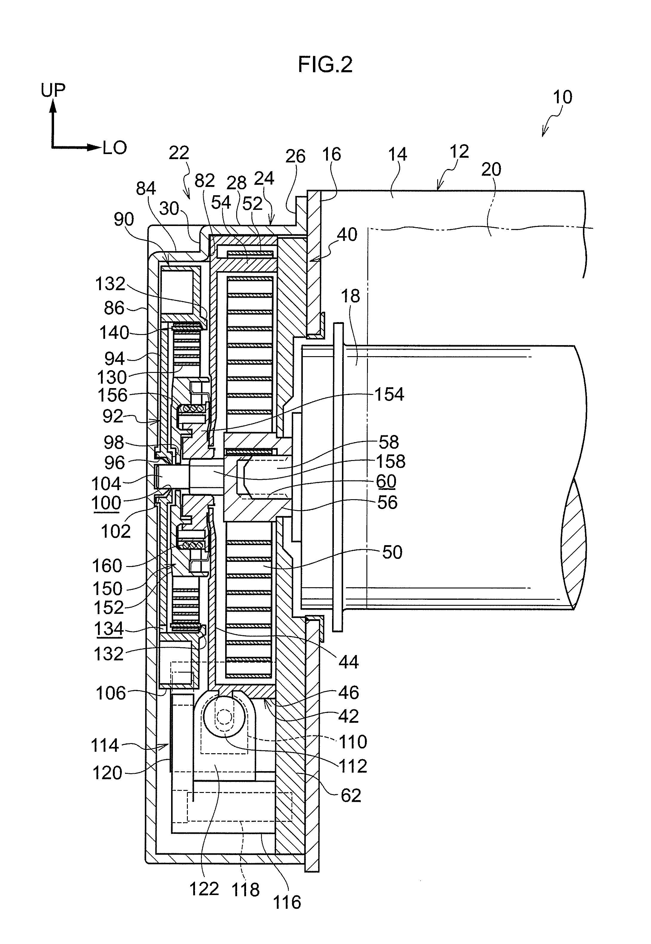 Webbing winding device