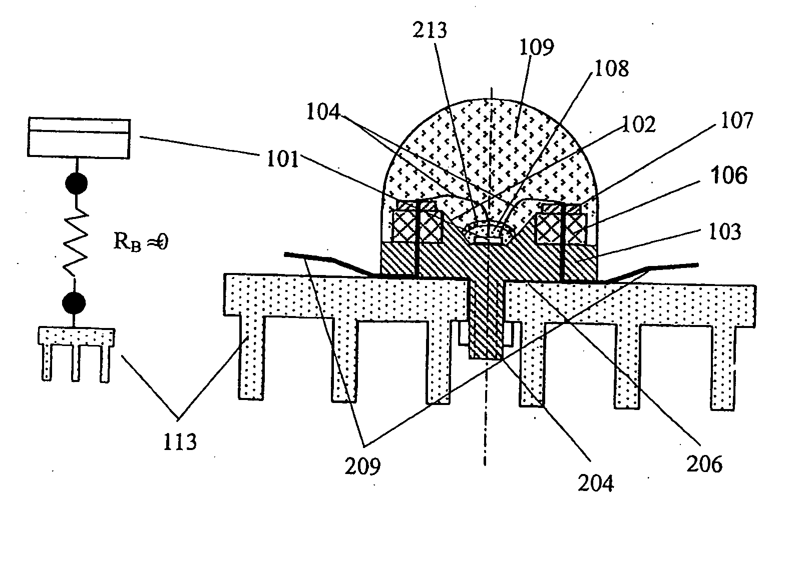 LED and LED lamp