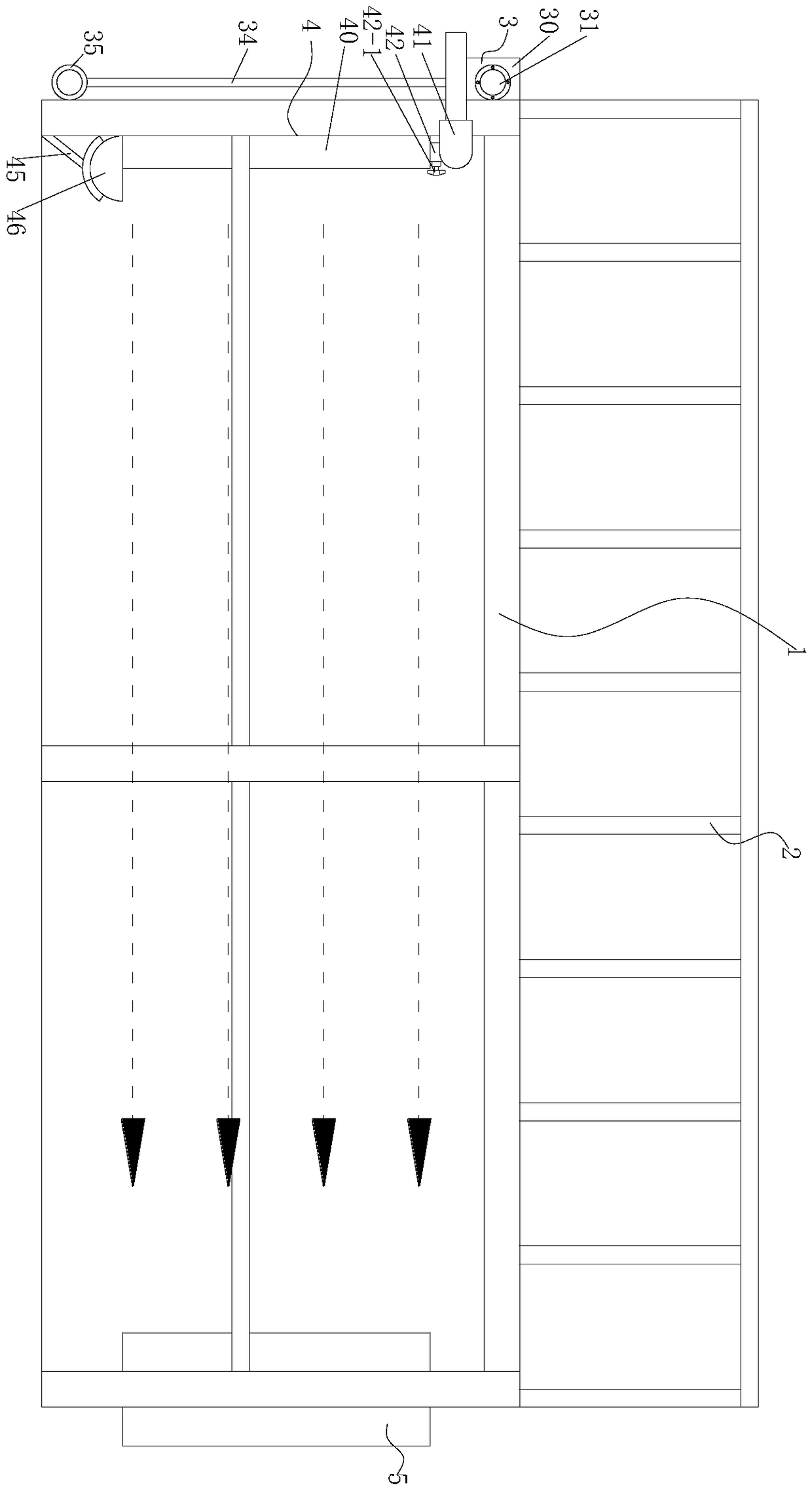 System for cool water curtain in agricultural greenhouse