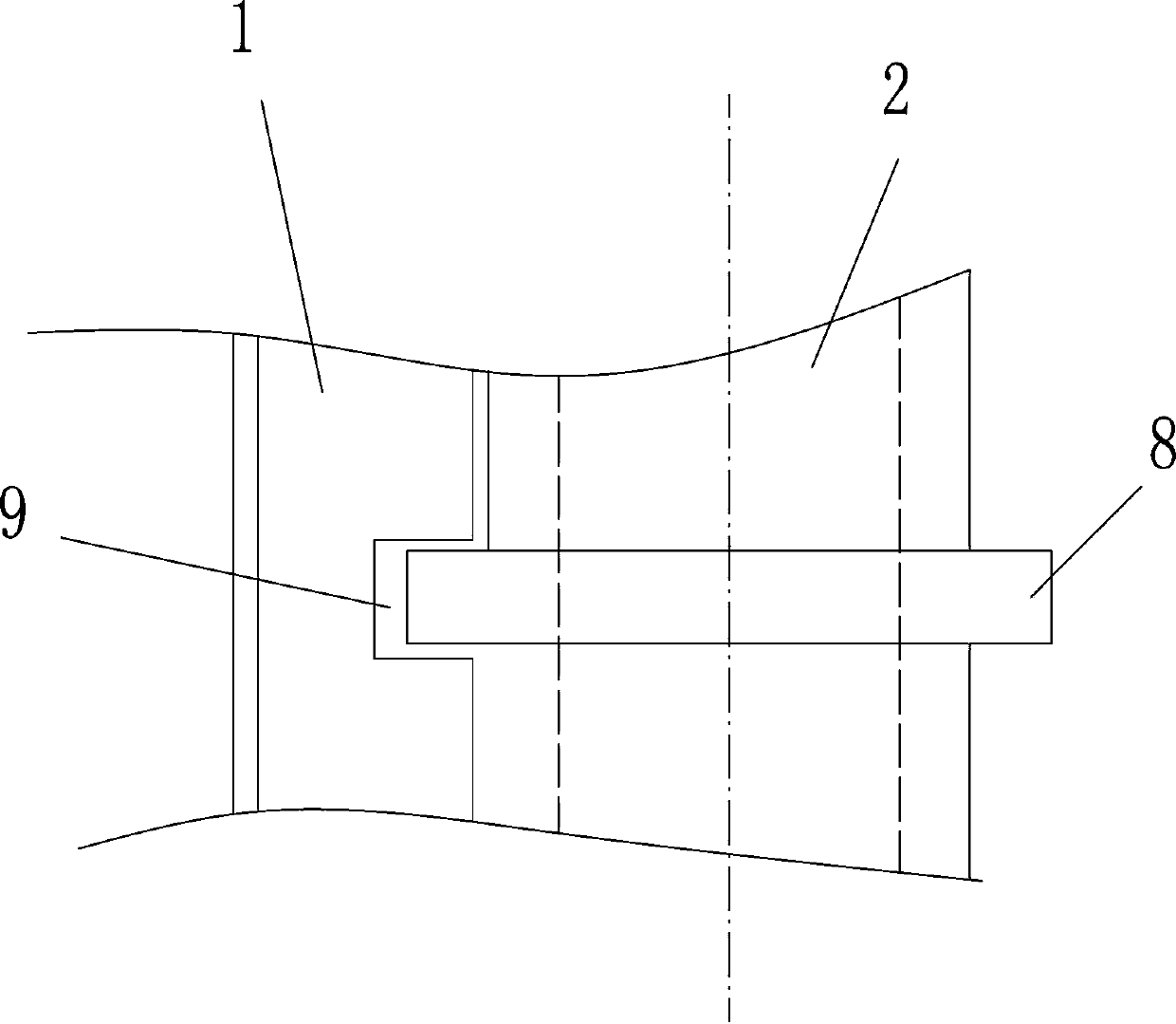 Transition connection device for finance binding machine