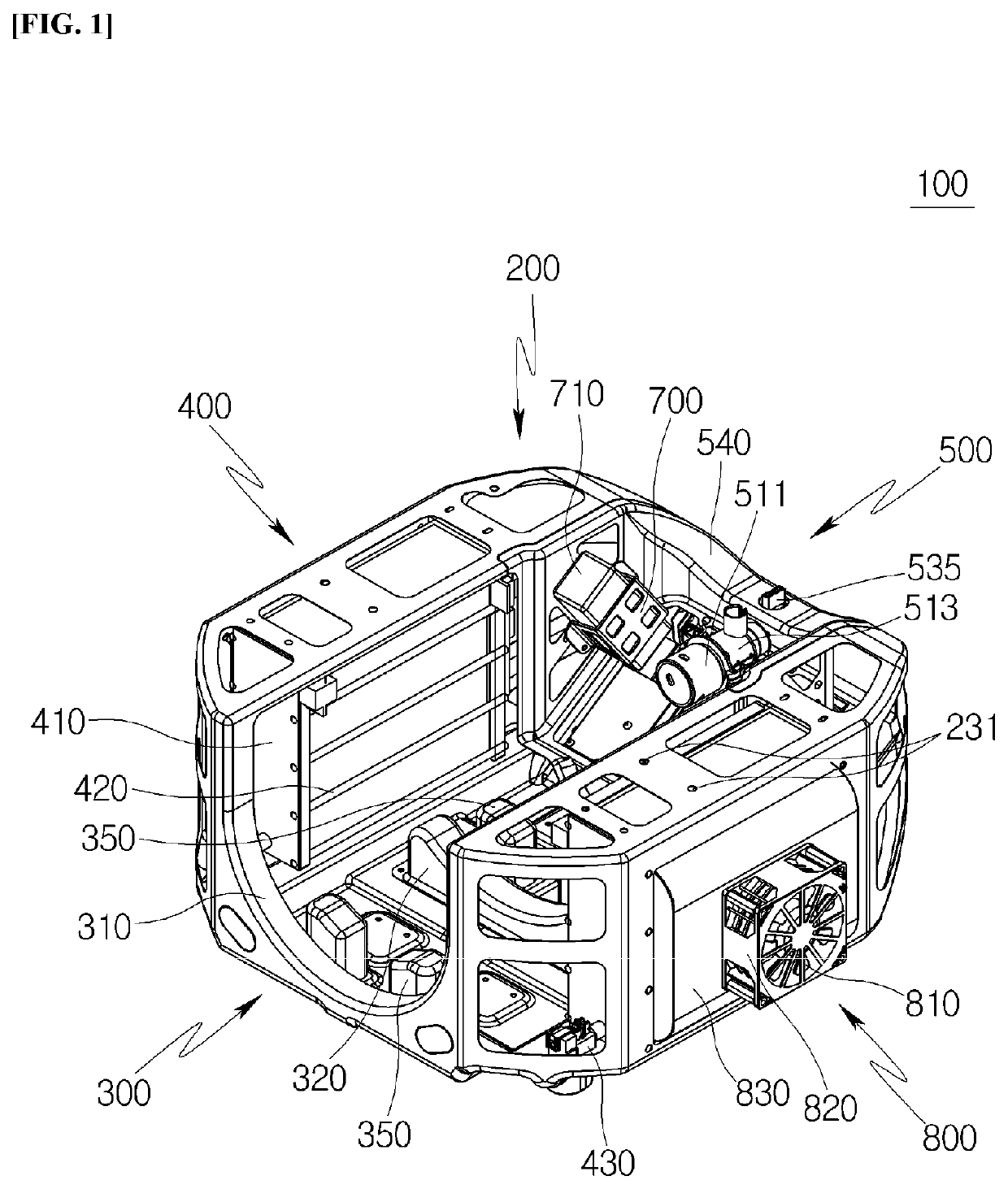 Open type module structure of fuel cell power pack