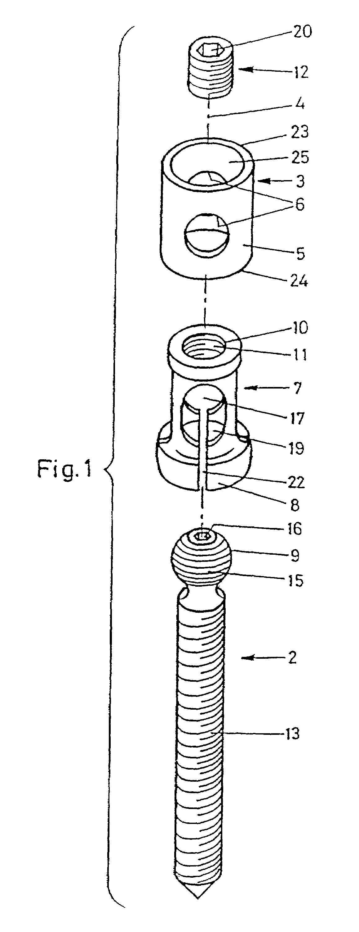 Device for connecting a longitudinal bar to a pedicle screw