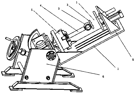 High-speed railcar ring-structure hydraulic damper piston rod assembling welding fixture