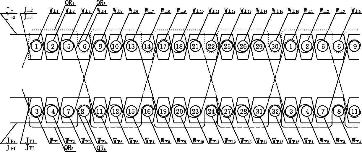 Two-color jacquard fabric with looped piles on one side and velvet on other side and weaving method of two-color jacquard fabric