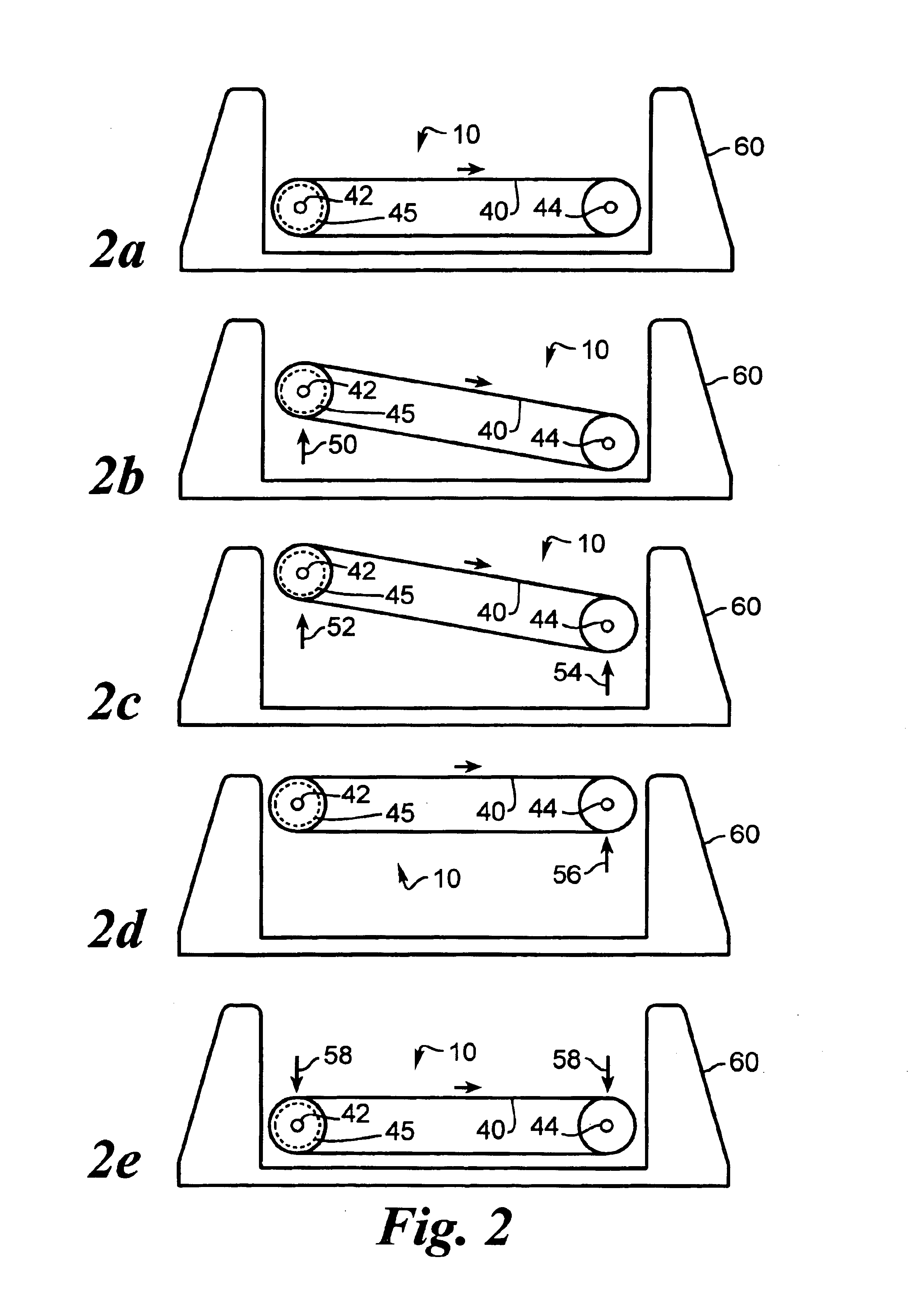 Exercise treadmill with slope adjustment