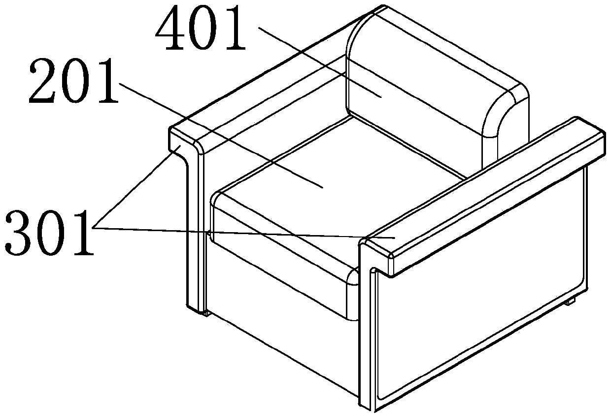 Seat waist synchronous linkage device for seat and seat