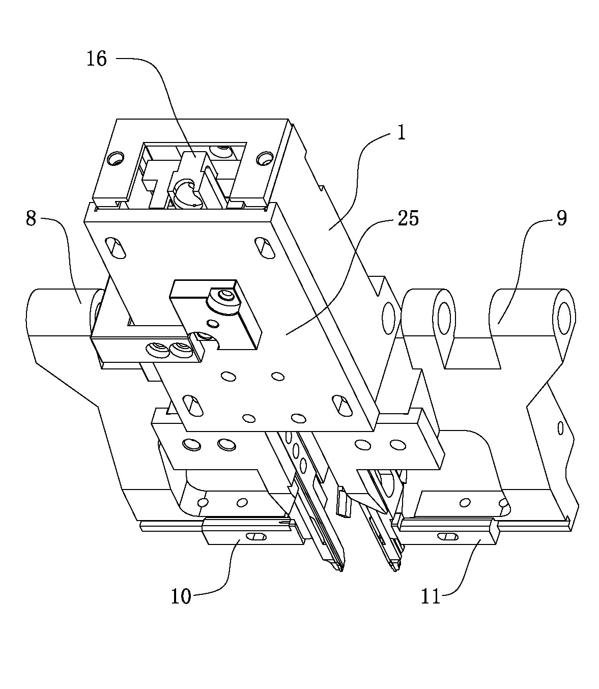 Component shaping and inserting mechanism for component inserting machine