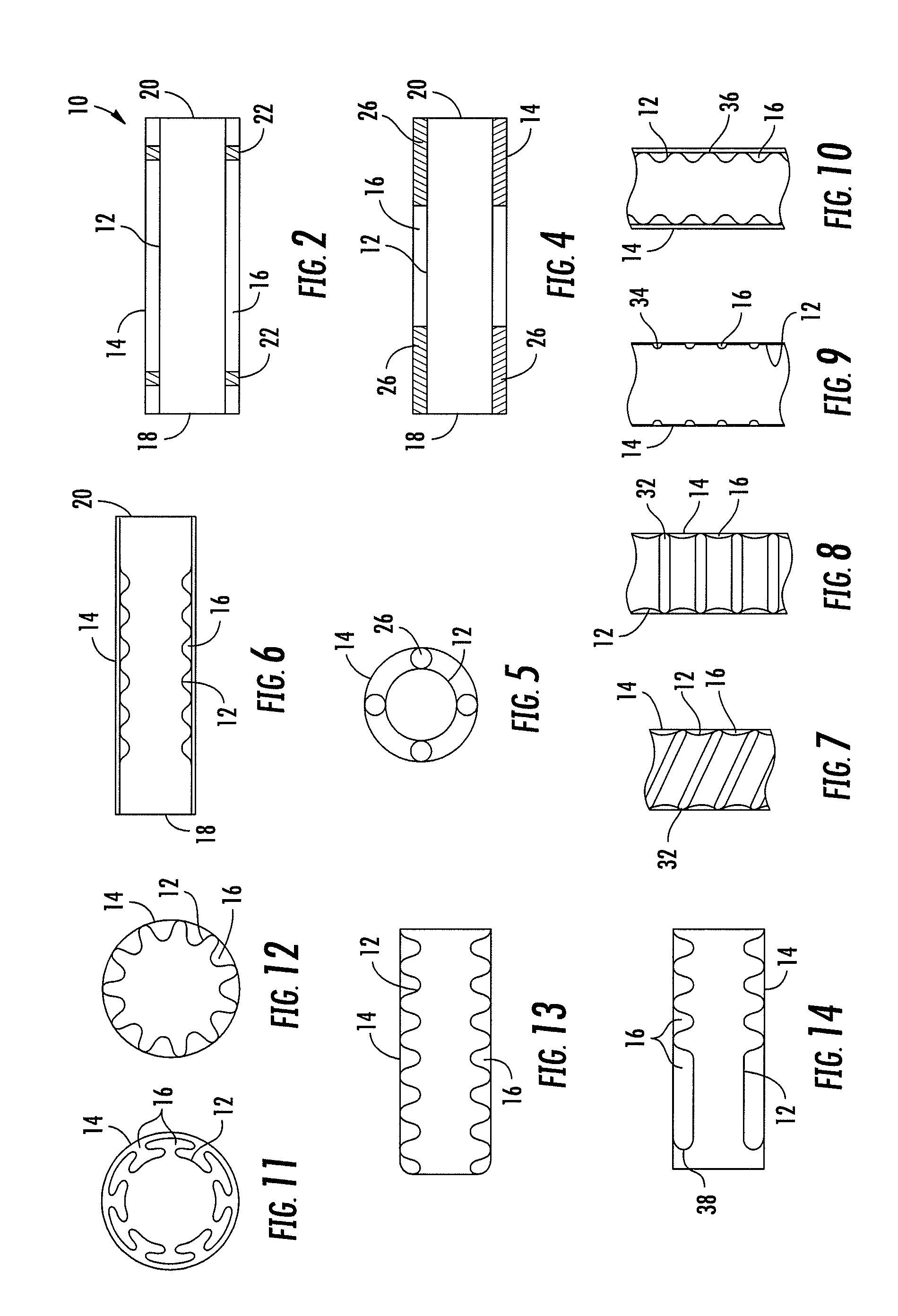 Multi-layer device with gap for treating a target site and associated method