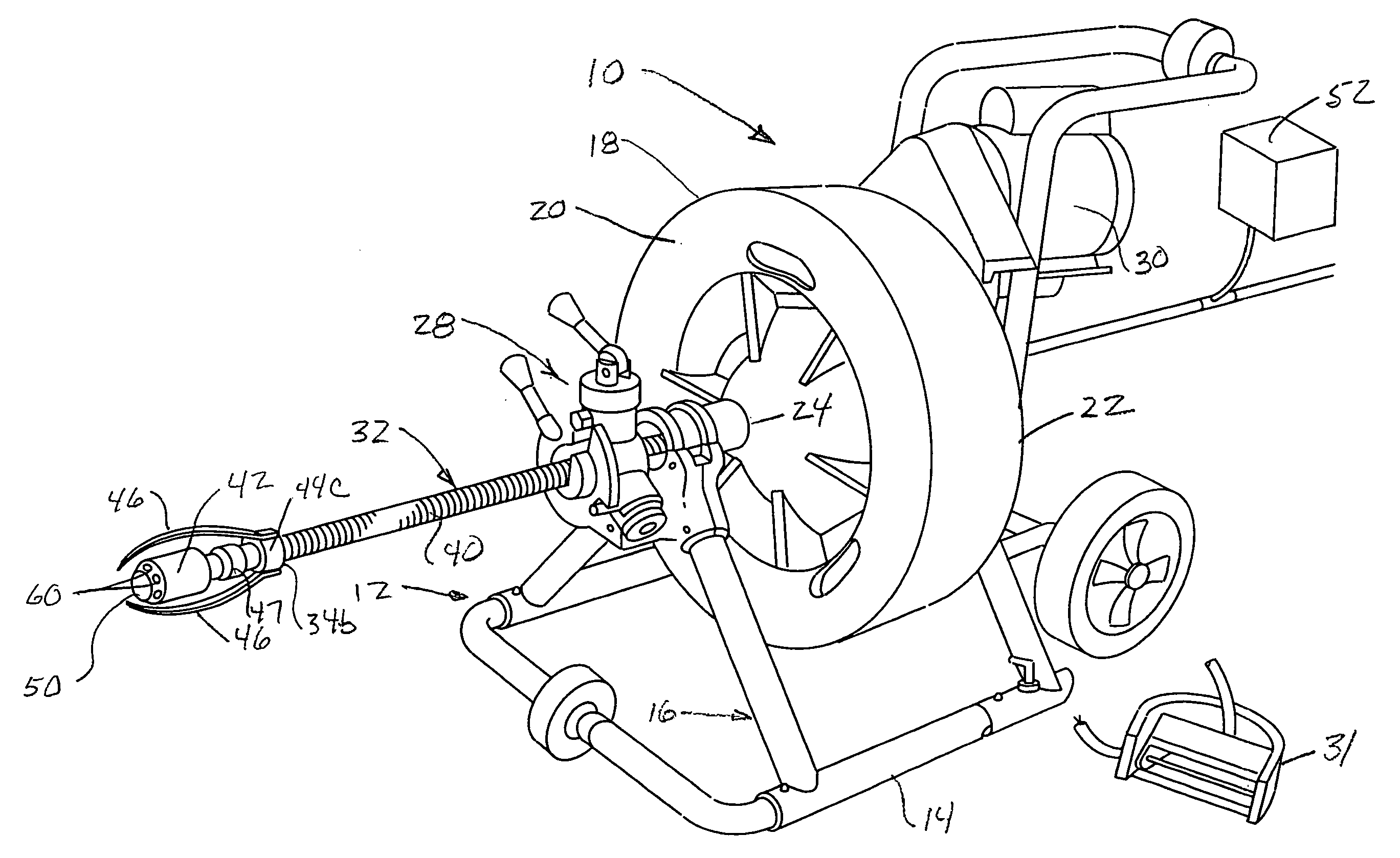 Waste line inspection and clean-out tool