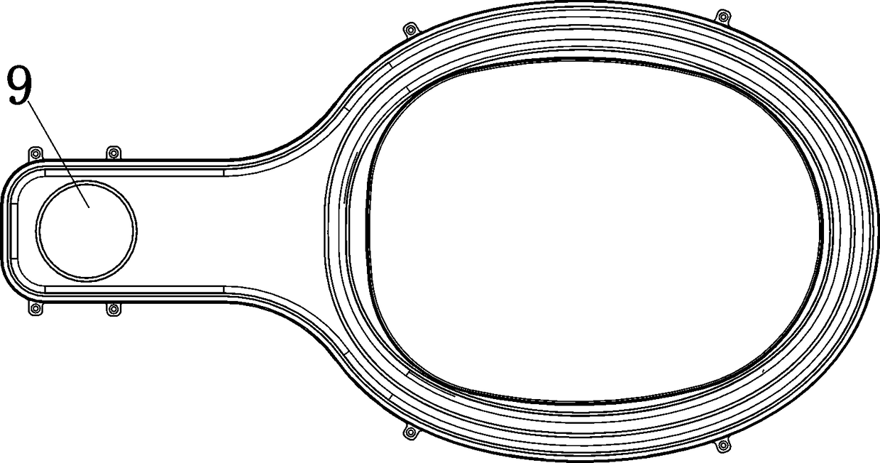 An injection-molded flushing channel for an all-plastic toilet