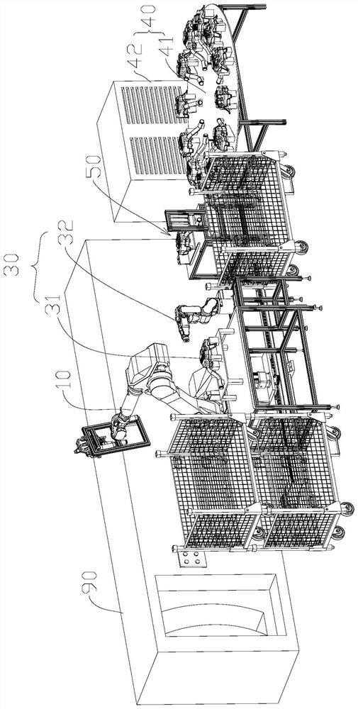 Plastic product processing line