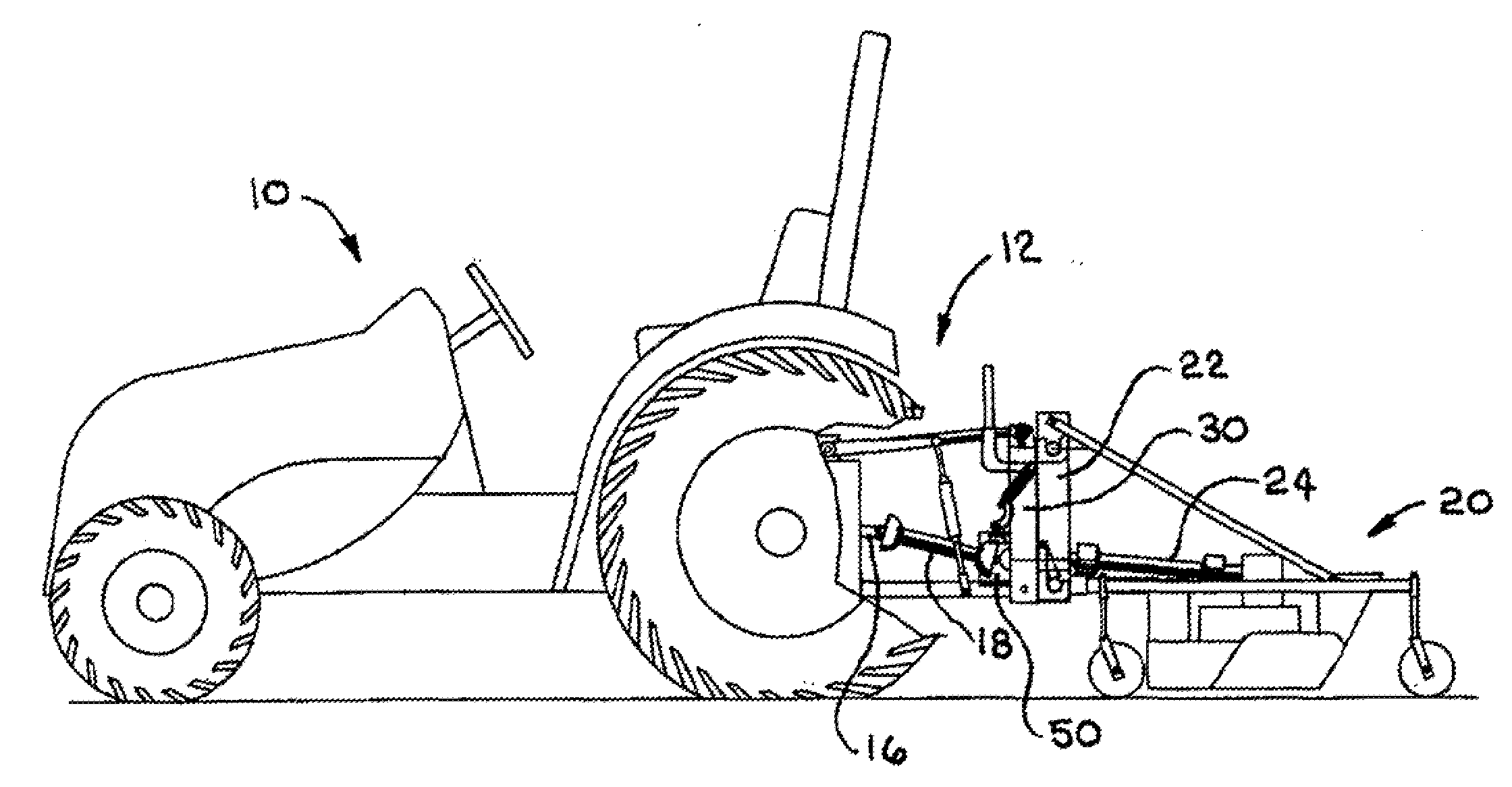 Lever connect pto module for three-point hitch quick coupler