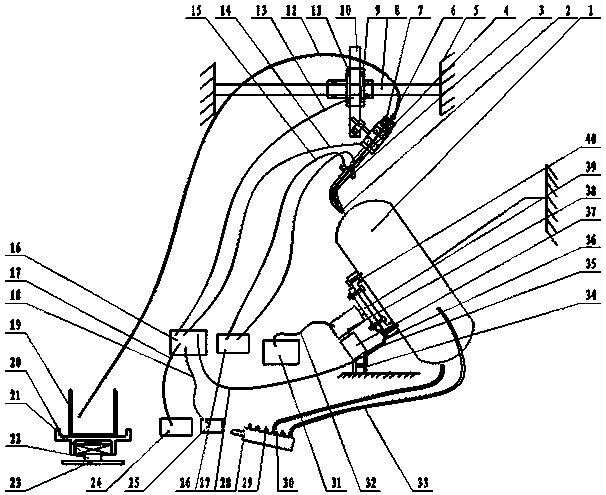 Open arc on-line surfacing repair device and method for grinding roller of medium-speed mill