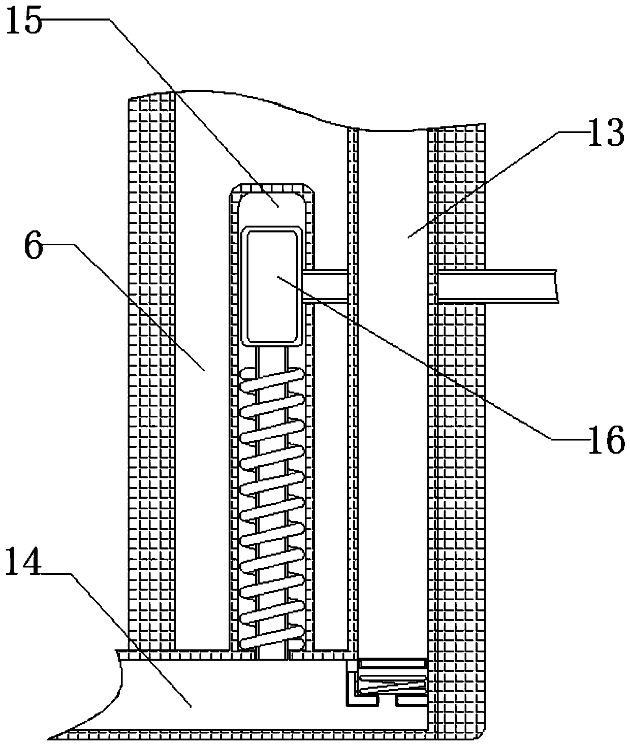 Device for detecting water yield of pipeline by utilizing water yield to drive air pressure change