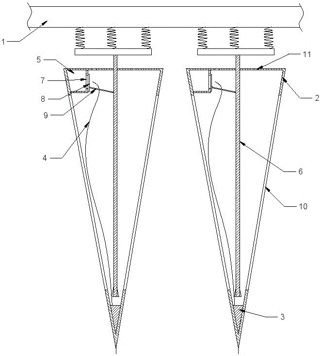 Cutting device for improving freshness of bamboo shoots