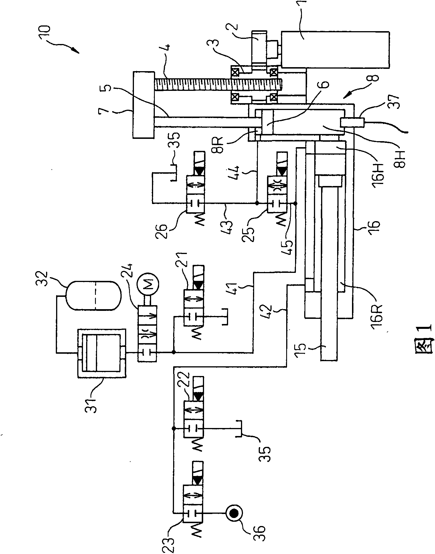 Injection device for die casting machine