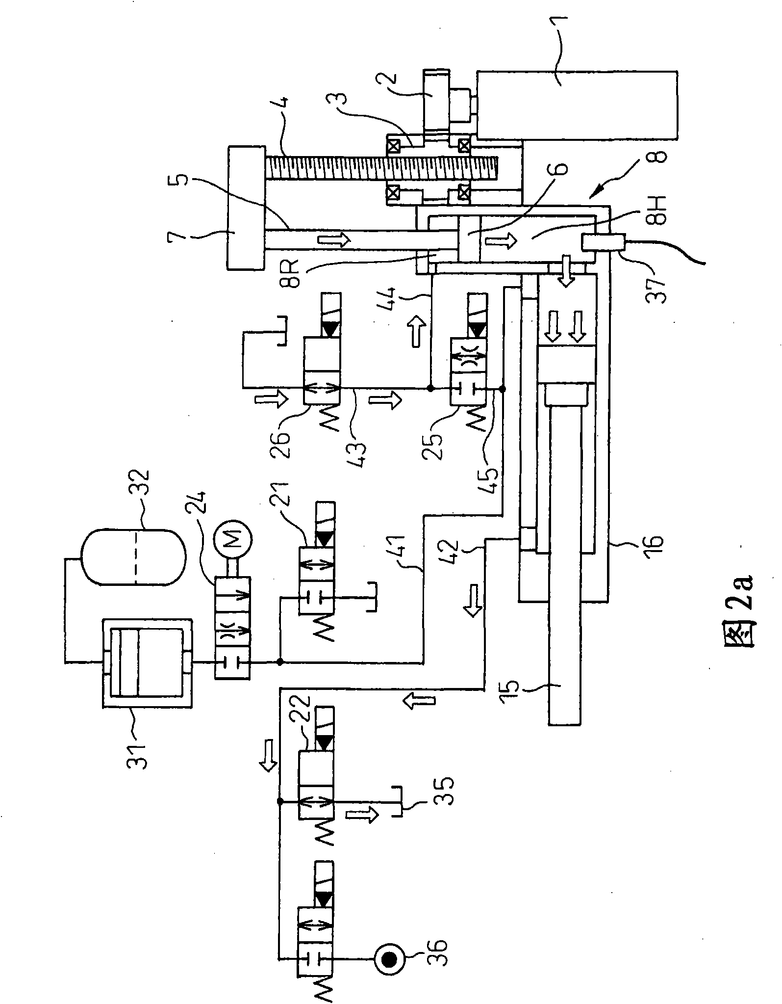 Injection device for die casting machine