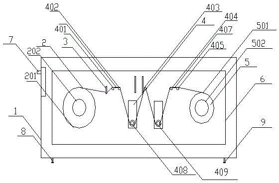 Testing device and method for carbon fiber strand integrity