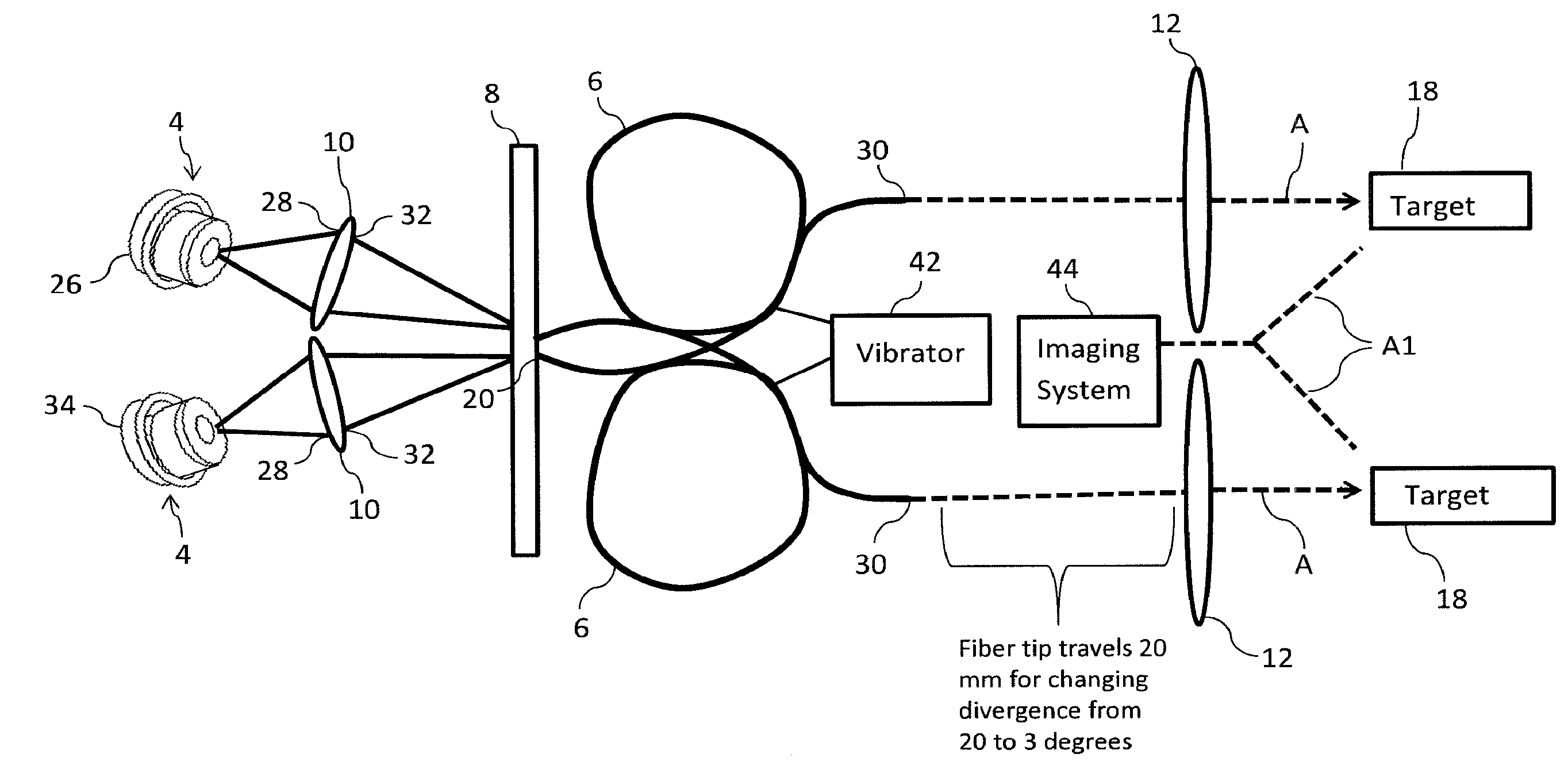 System for uniformly illuminating target to reduce speckling