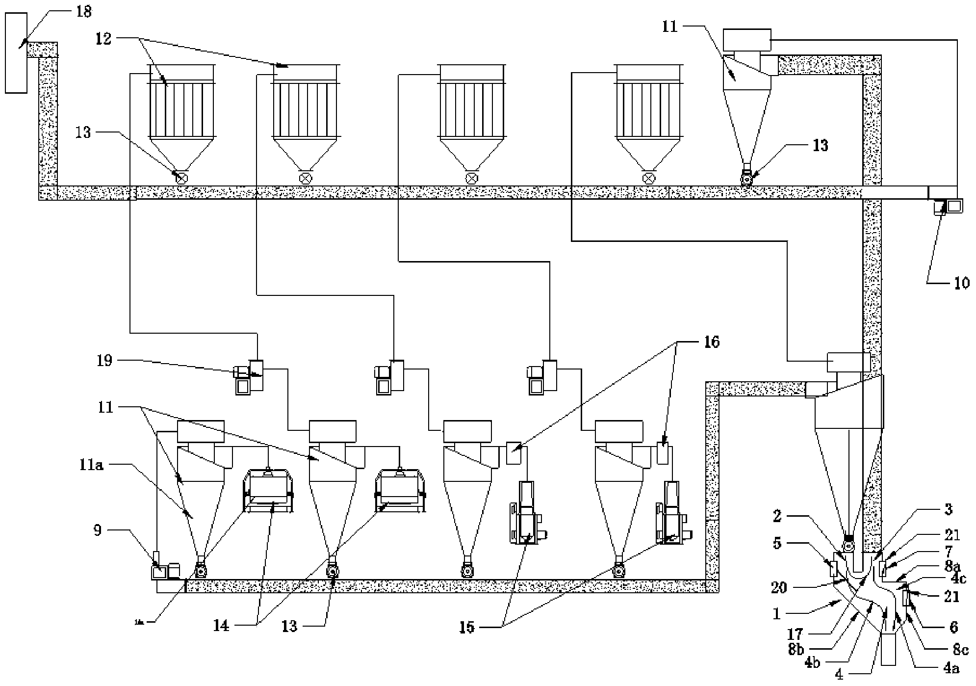 Special device for treating chaff mixture