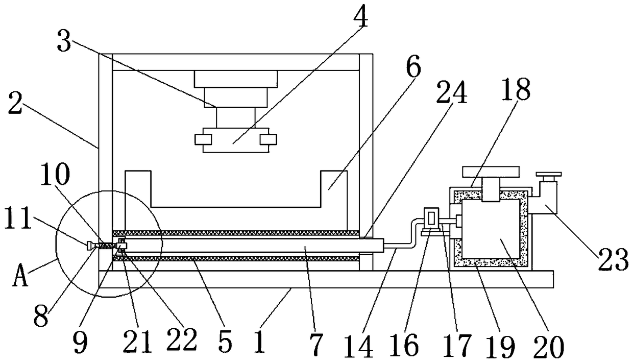 Cooling device for work of injection mold