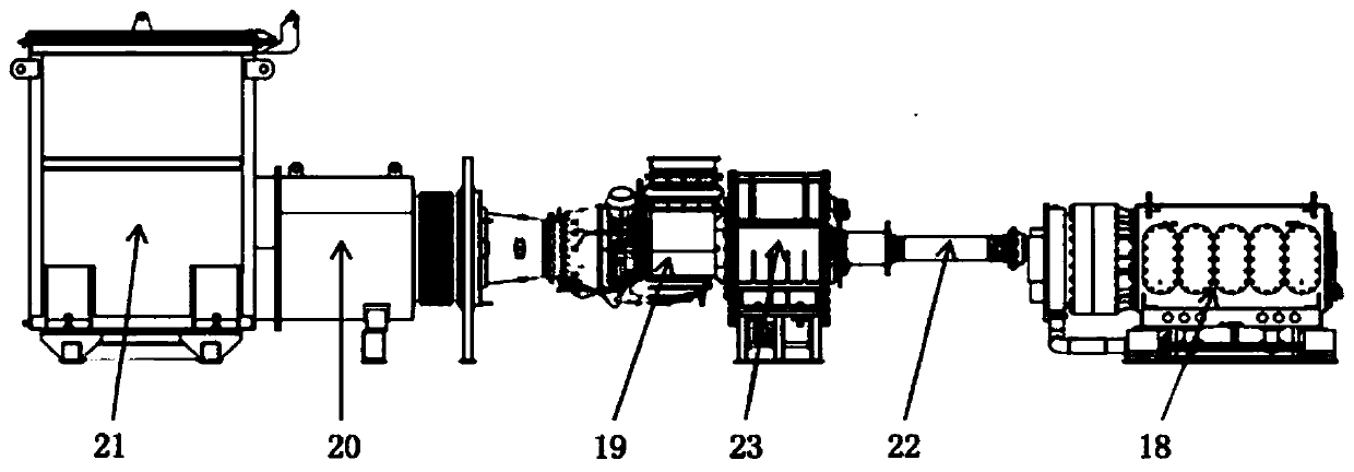 Hydraulic fracturing system for driving plunger pump by using turbine engine