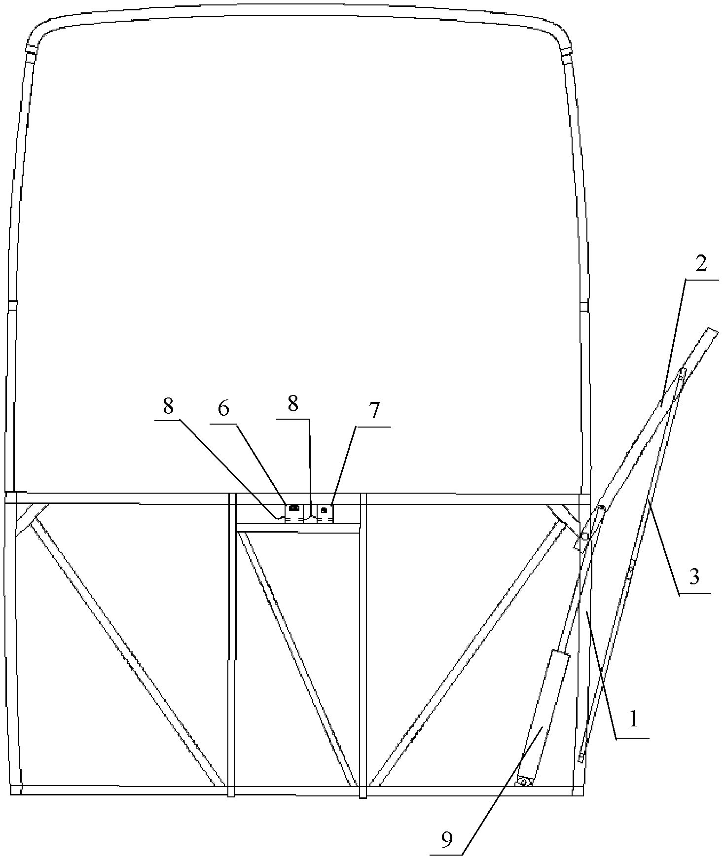 Safe protecting method and device for rollover of coach