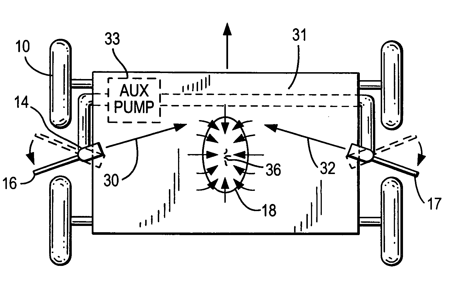 Cleaner with high pressure cleaning jets