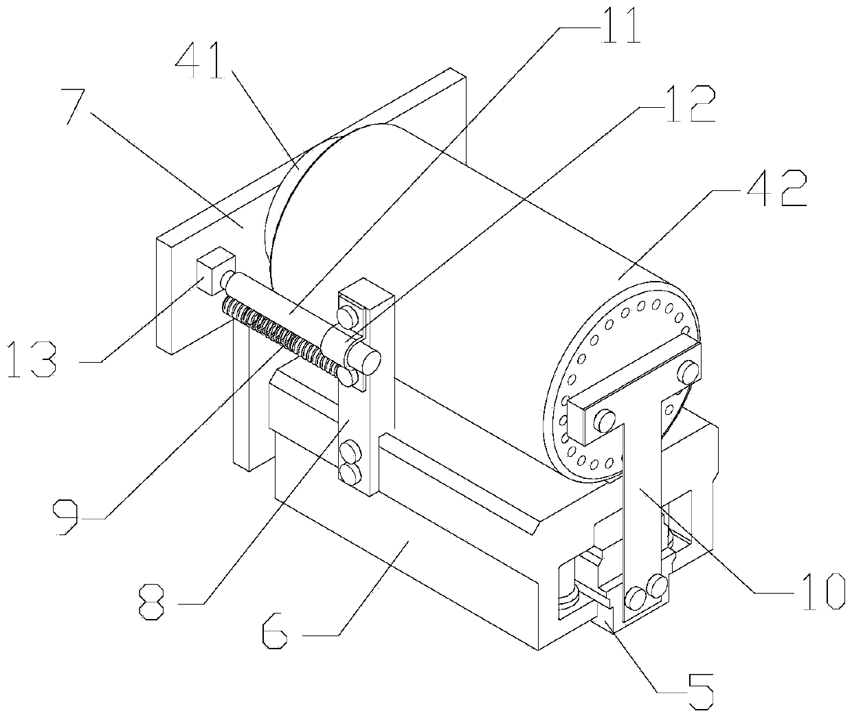 Vibration absorption device used for active vibration attenuation of pipeline