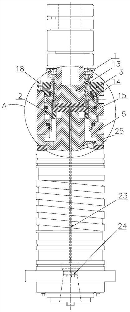 Tool change cylinder mechanism and tool change mechanism of machining center spindle