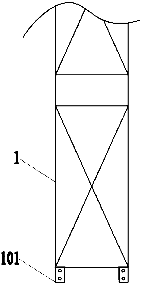 Crossing device for power transmission line