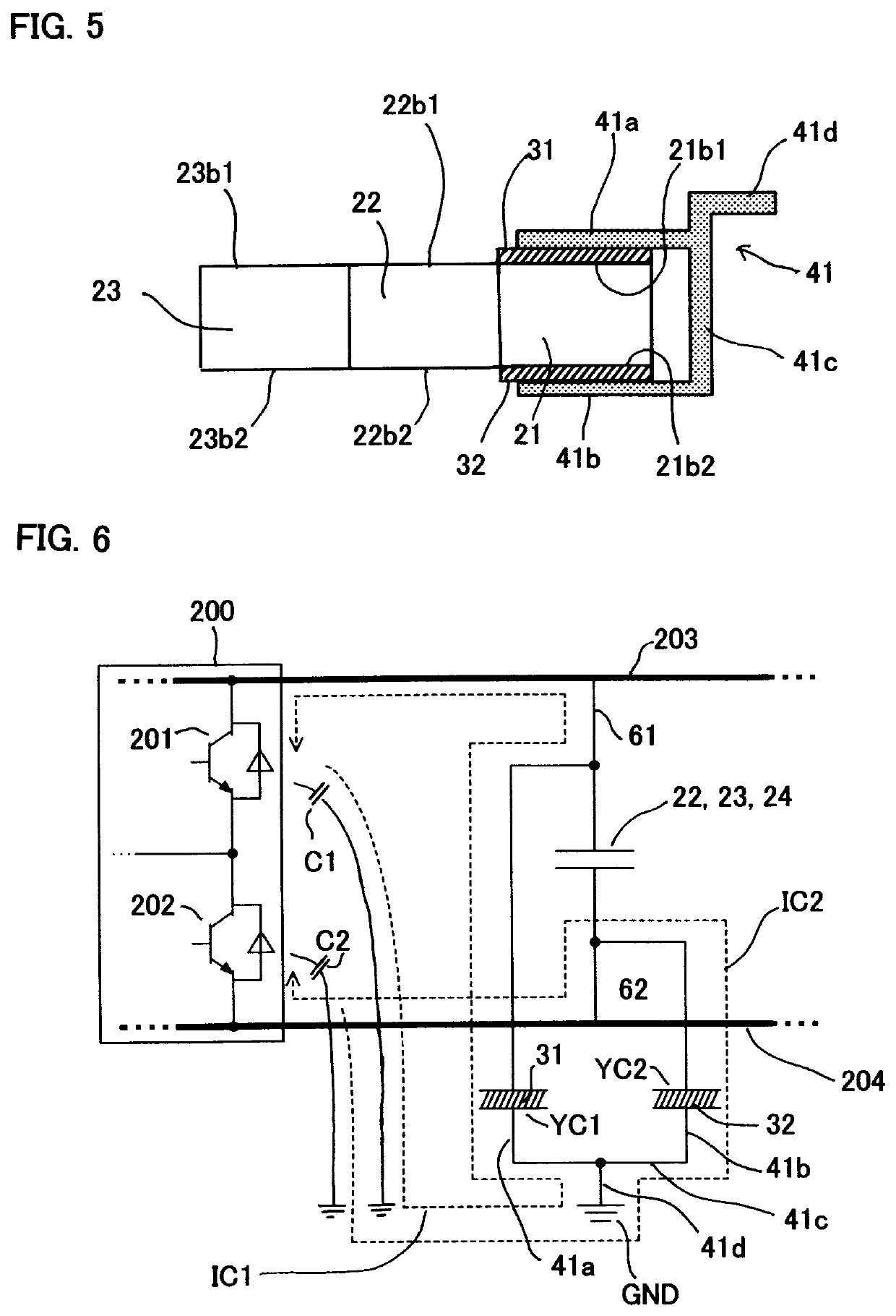 Resin-molded capacitor and power conversion device