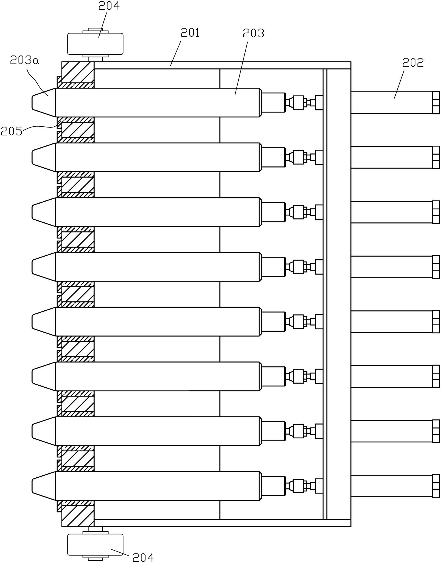 Automatic blanking device for steel pipe