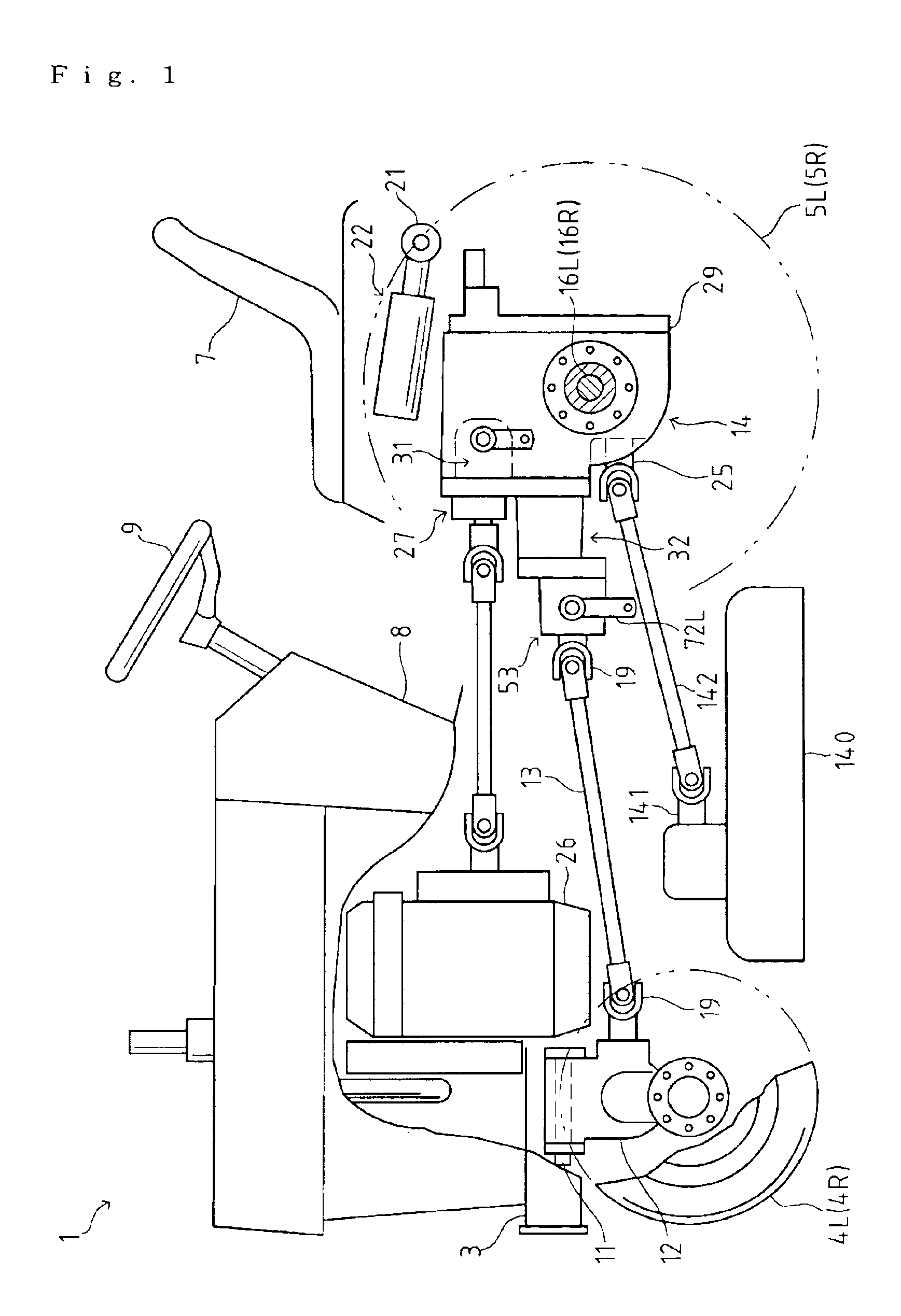 Hydraulic four-wheel driving apparatus