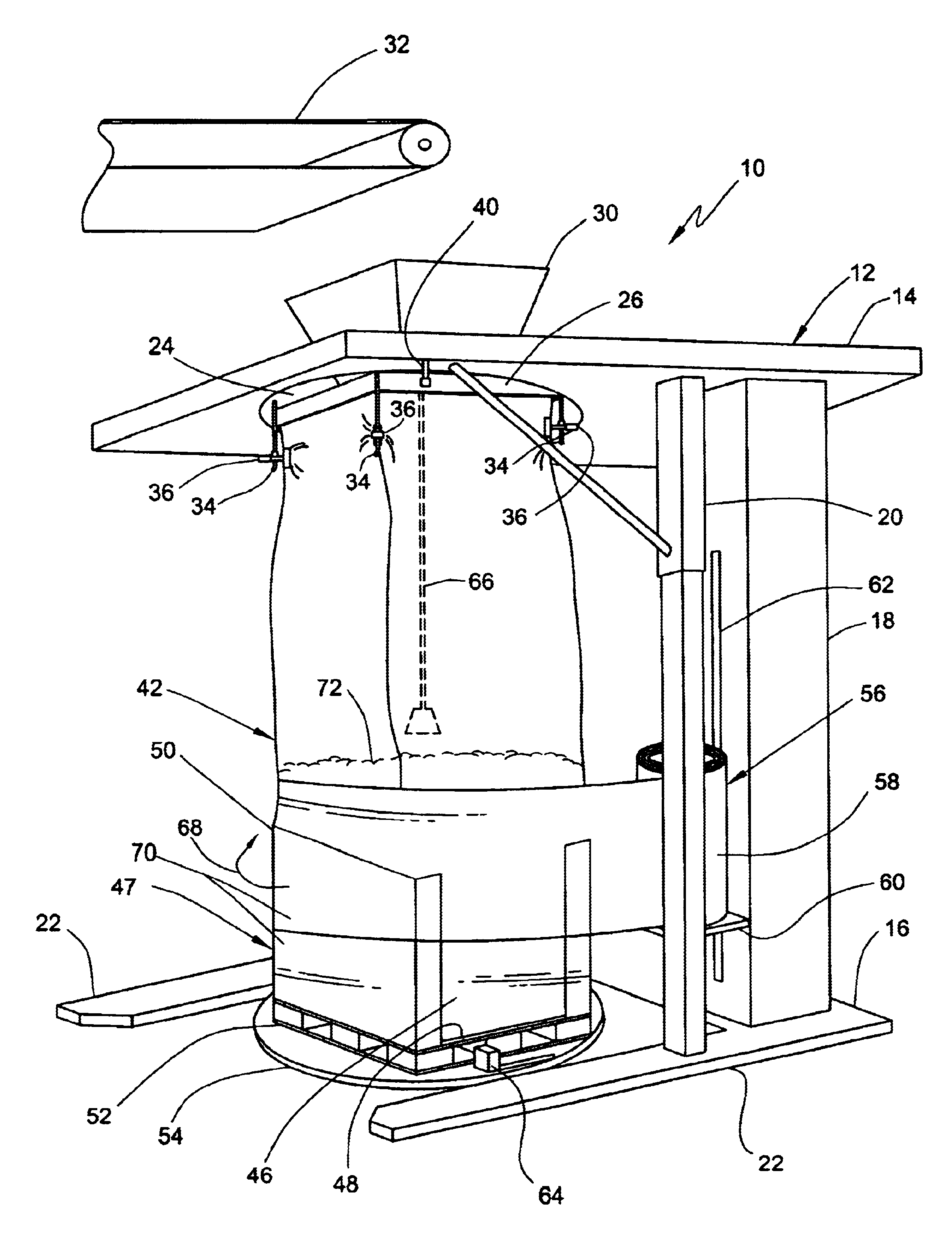 Transportable container for bulk goods and method for forming the container