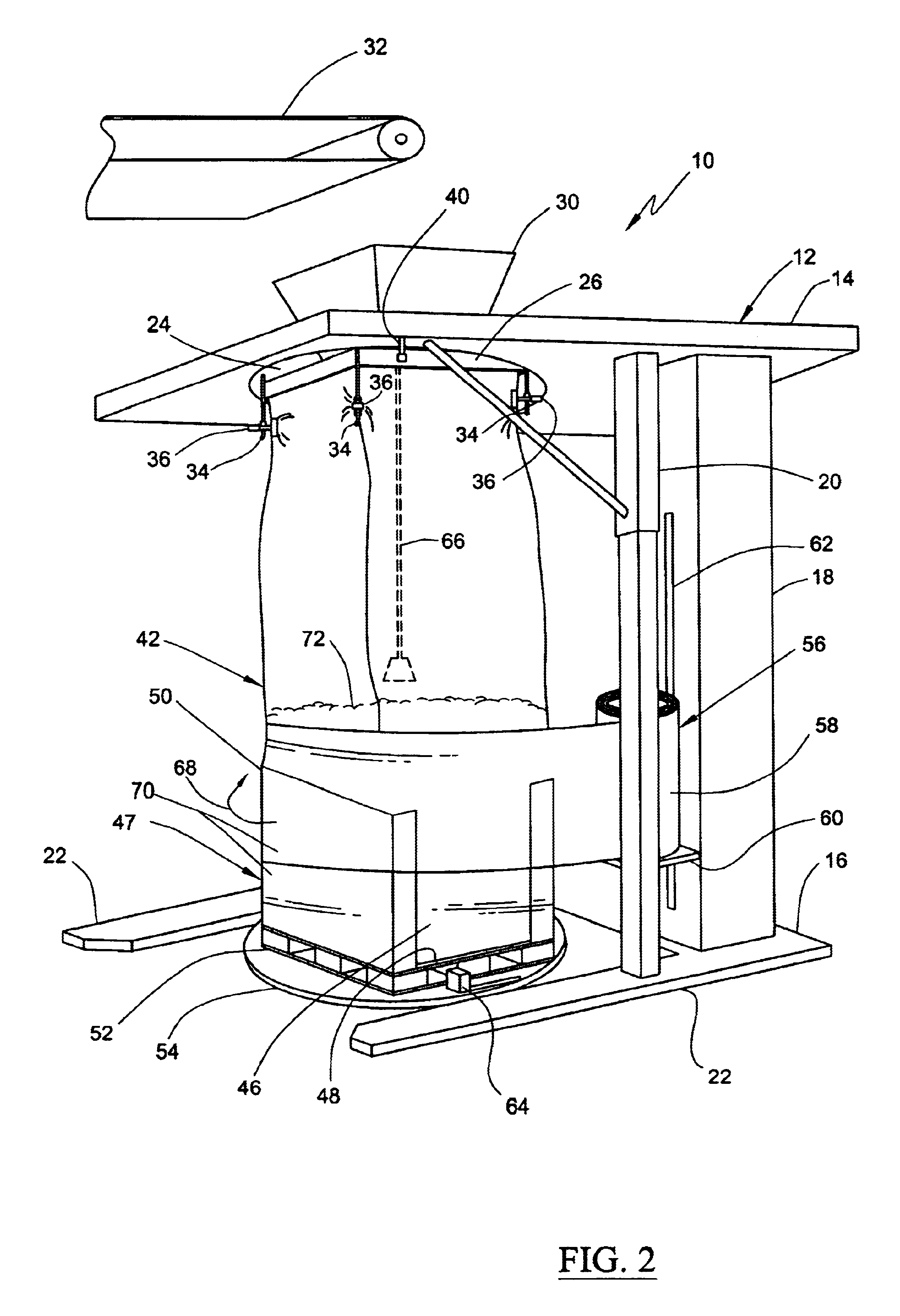 Transportable container for bulk goods and method for forming the container