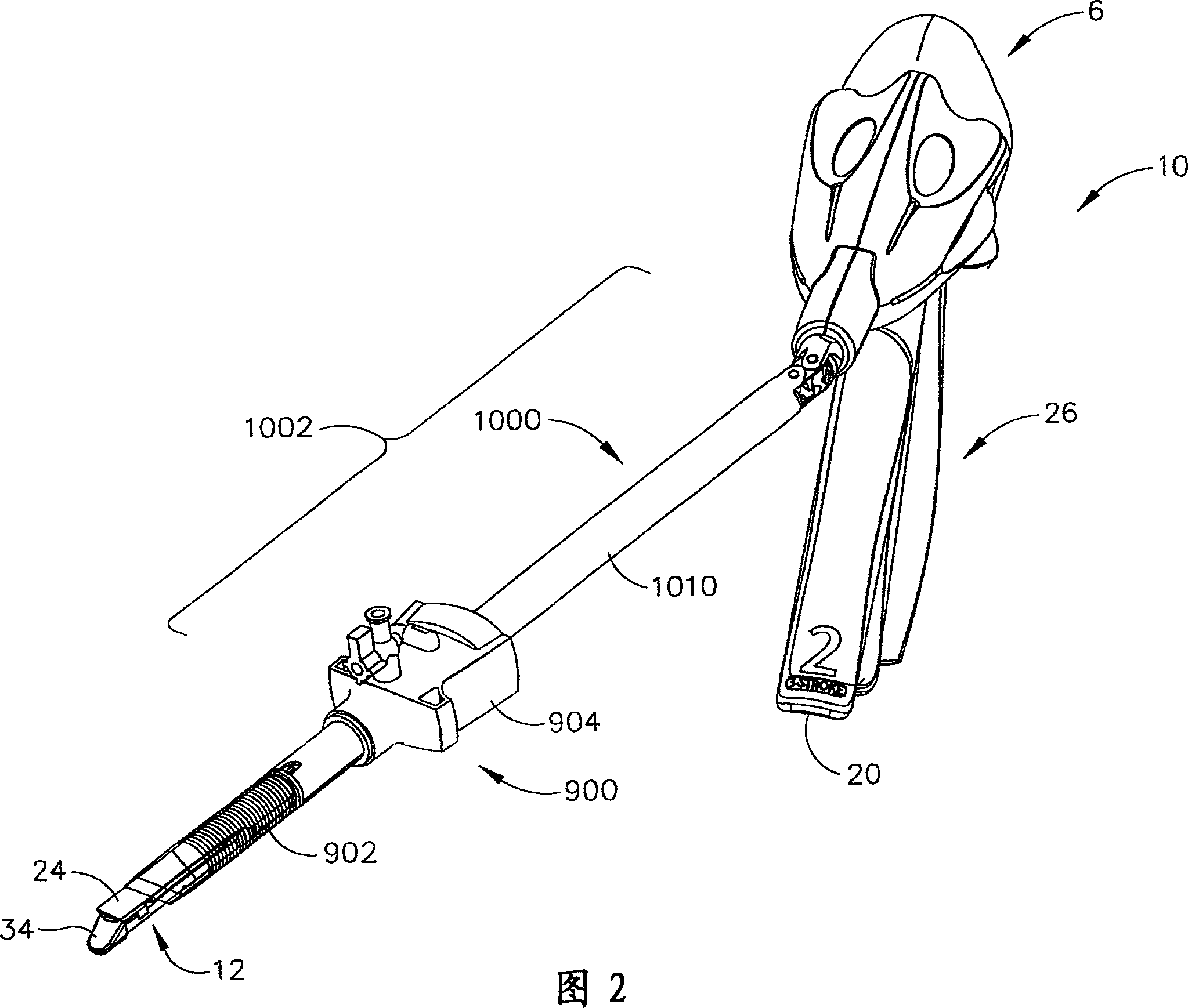 Endoscopic surgical instrument with a handle that can articulate with respect to the shaft