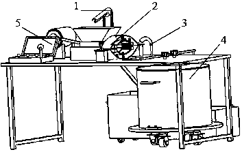 Intelligent machine integrating mango peeling and mango collecting