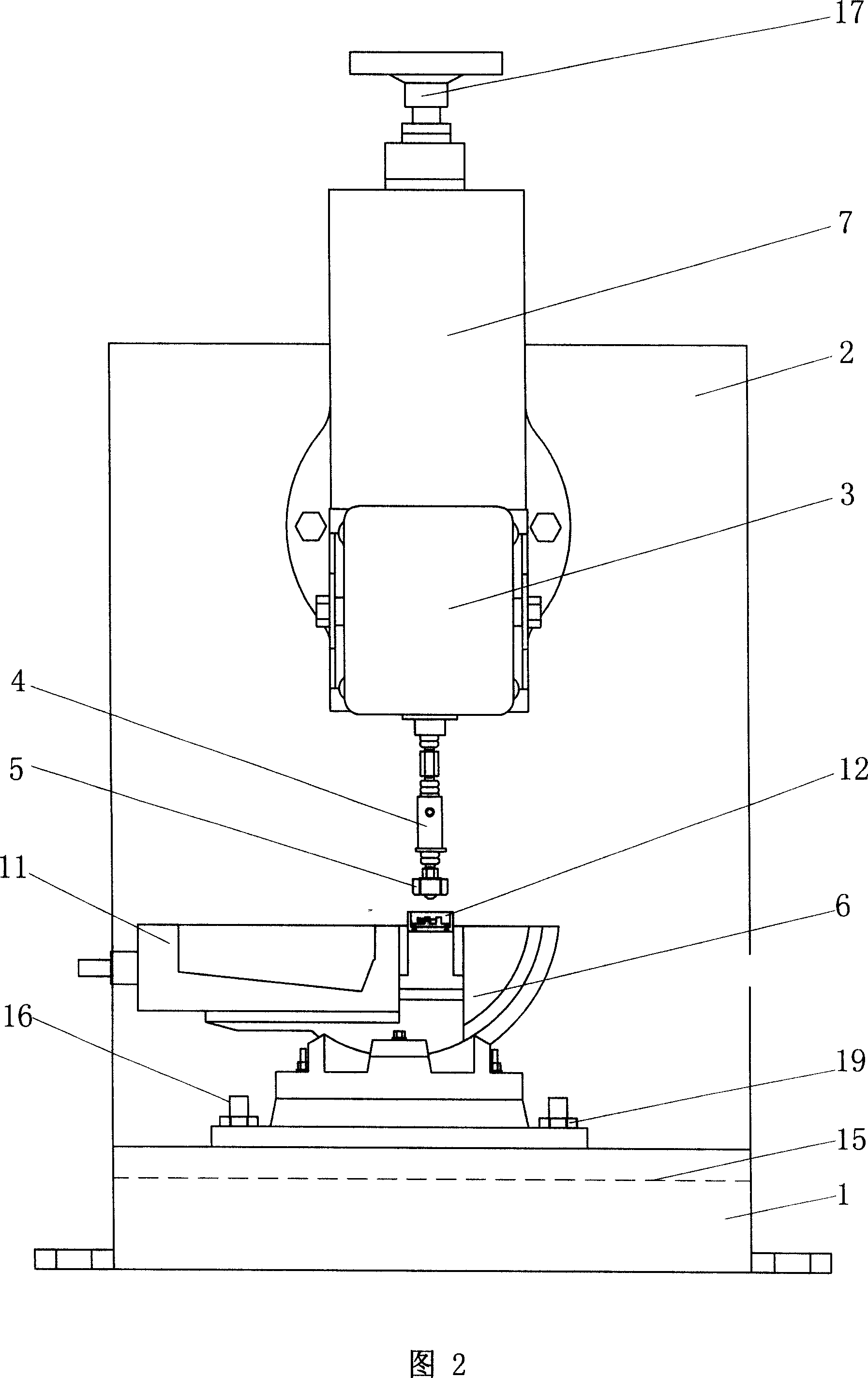 Small load impact wear testing machine