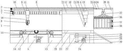 Grinding and painting equipment of locks for metal doors and windows