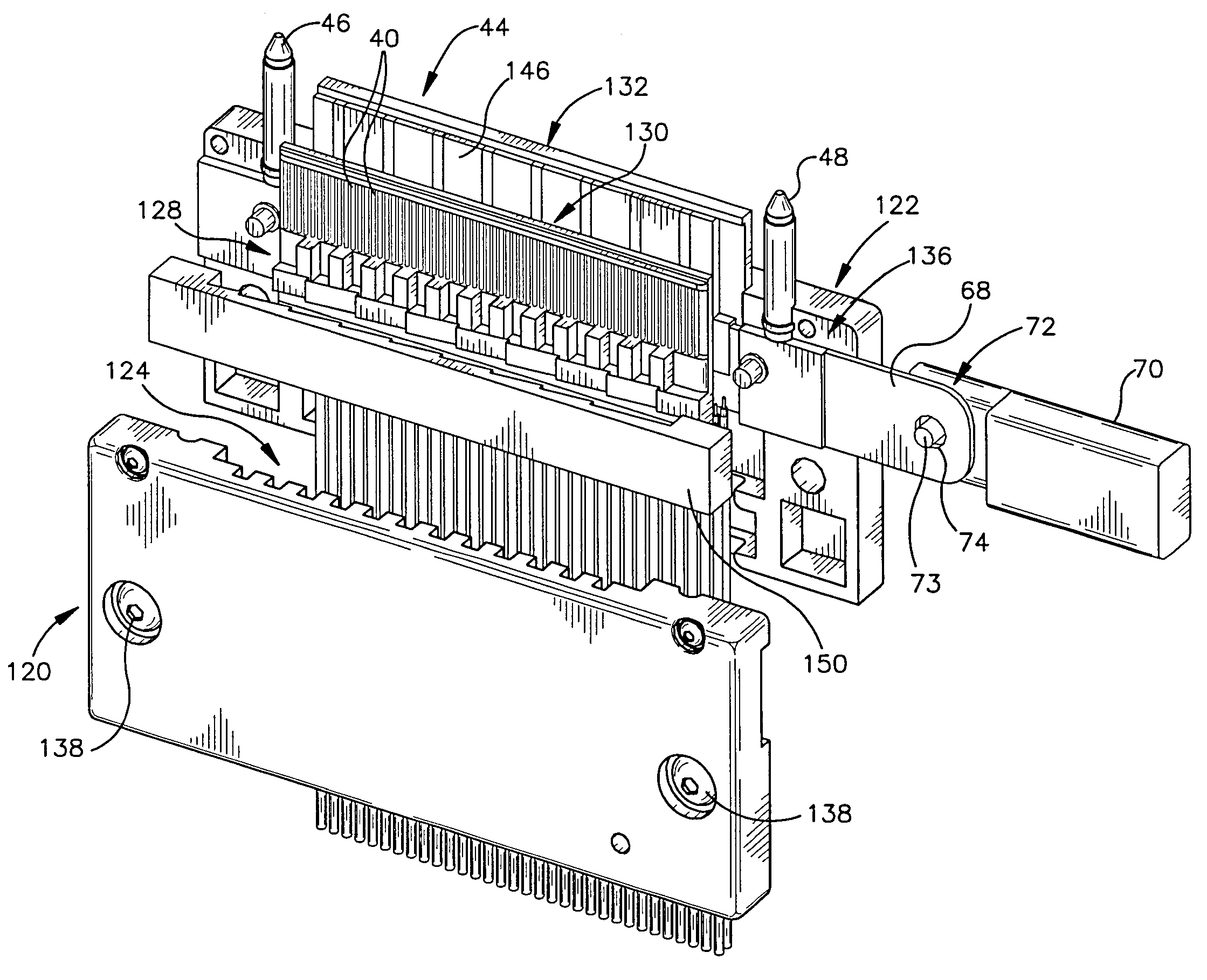 Zero insertion force cable interface