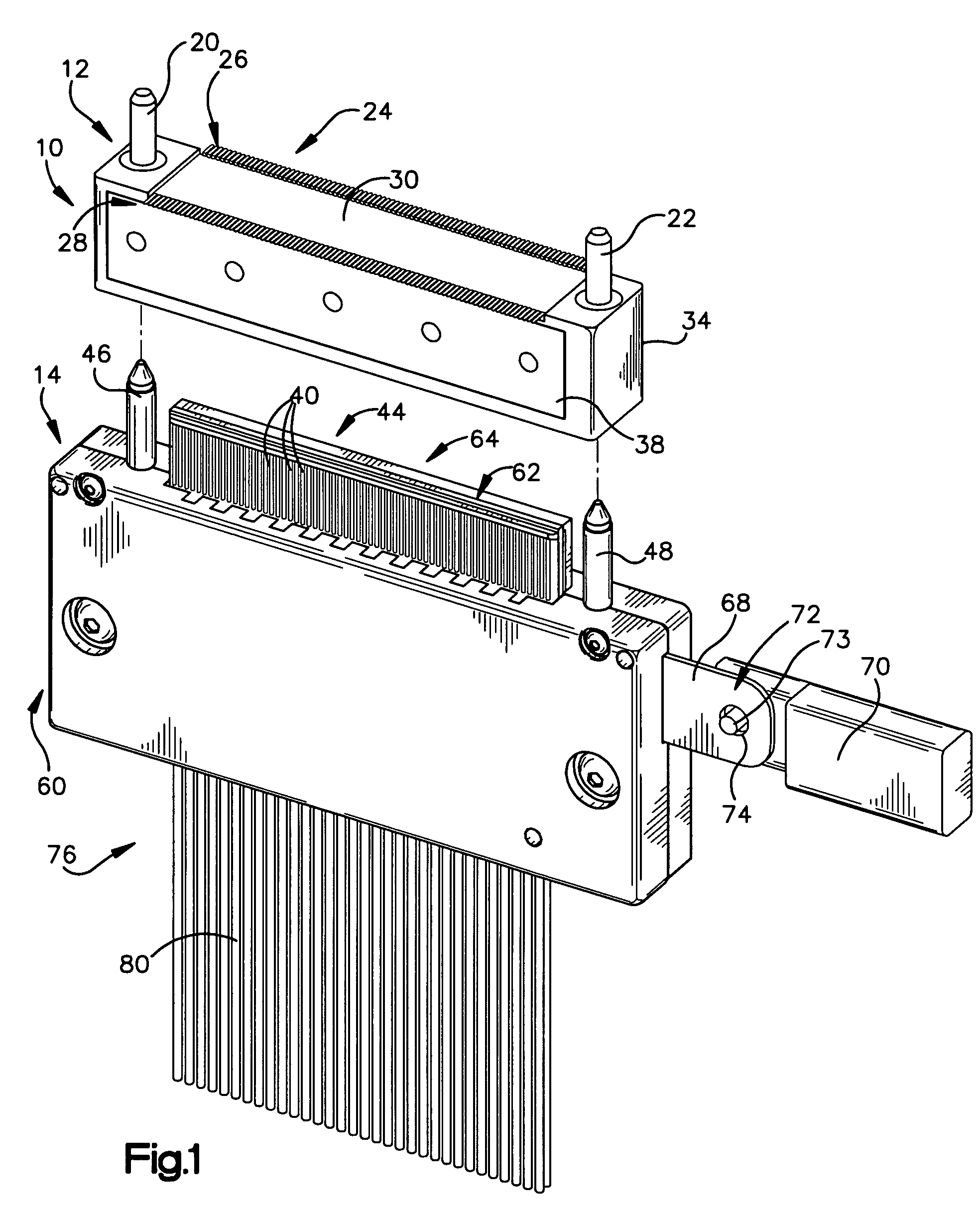 Zero insertion force cable interface