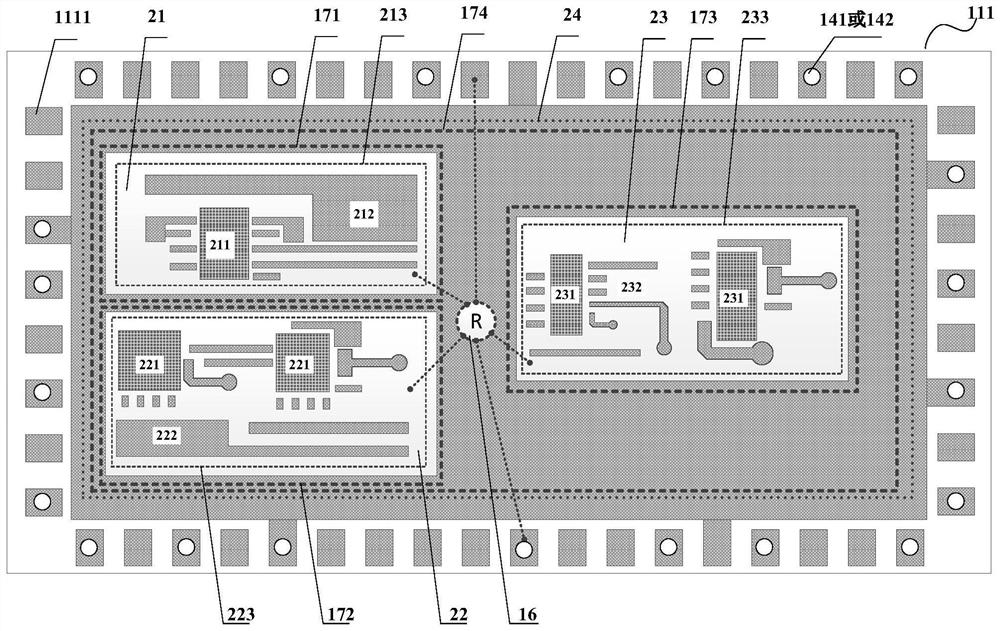 A six-layer wiring LCP package substrate, manufacturing method and multi-chip system-in-package structure