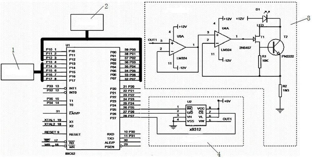 High-power LED constant-current source dimming circuit