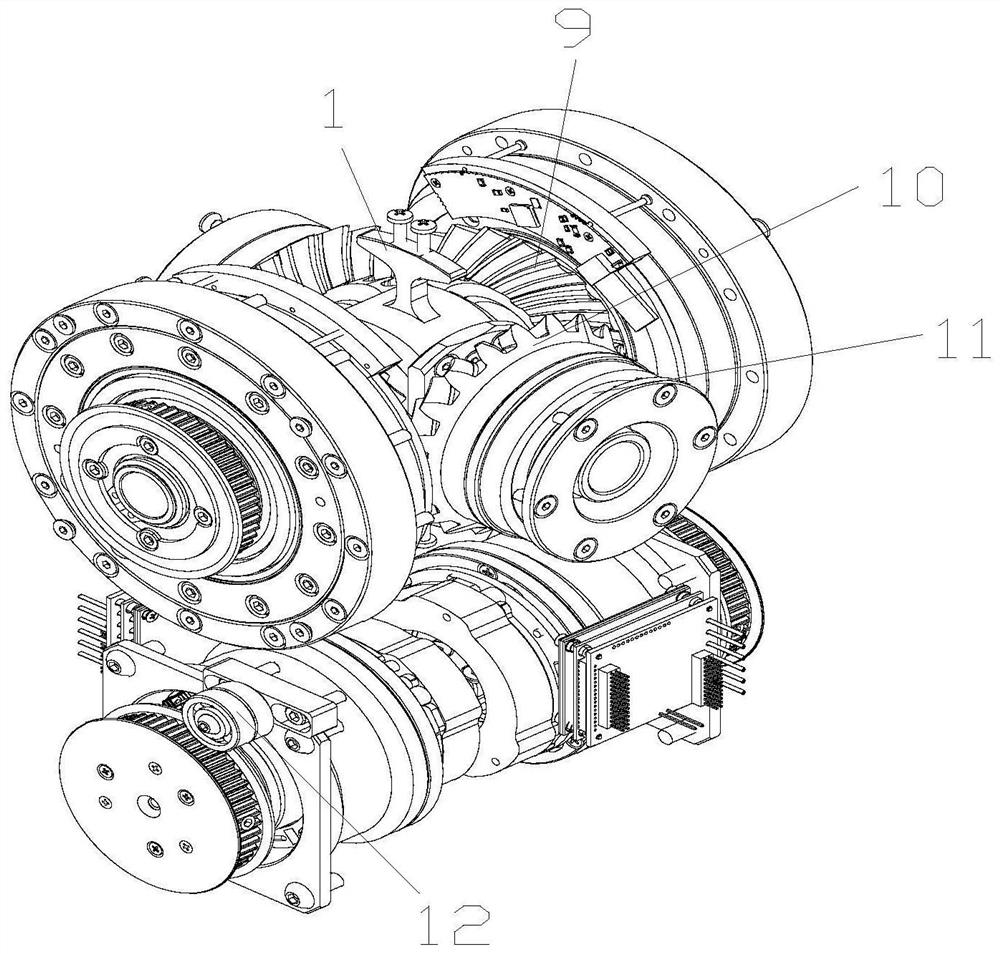 Two-degree-of-freedom differential type mechanical arm joint module