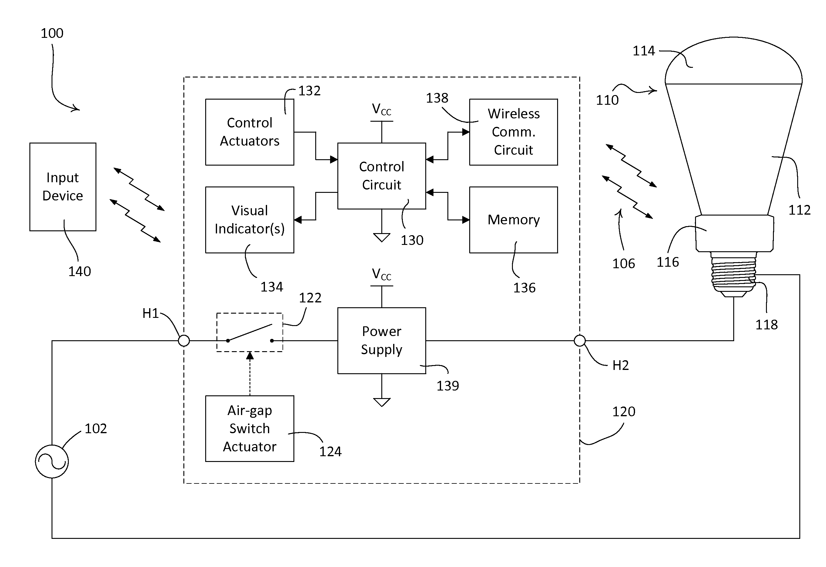 Wall-Mountable Wireless Remote Control Device