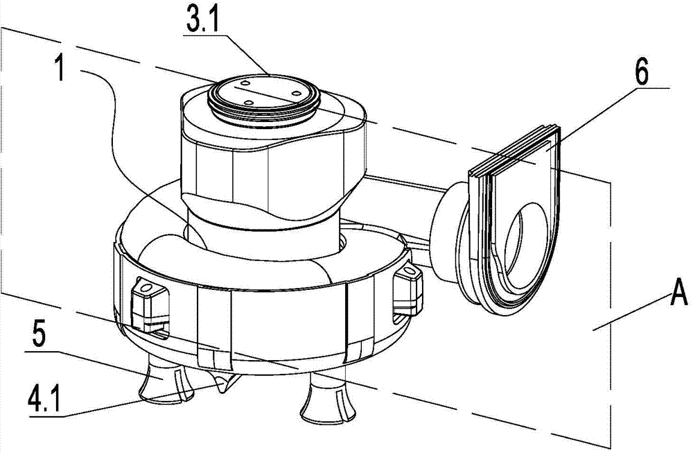 Fan device and breathing machine with same